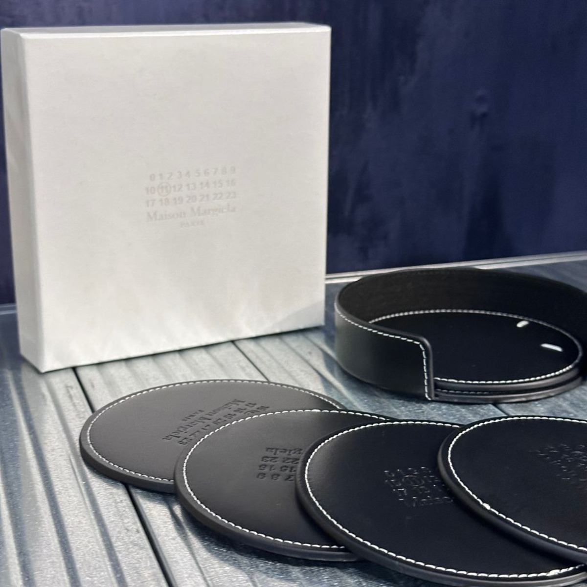 Maison Margiela メゾンマルジェラ 21SS Leather Coaster 6-Pack 