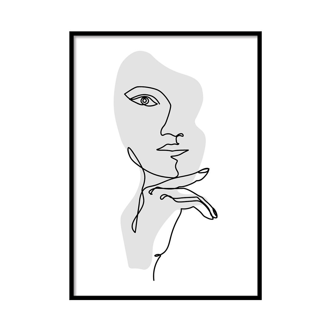 A0054/線画/アートポスター【 A4 / A3 / A2 / A1 サイズ・フレーム 付きに変更可 】