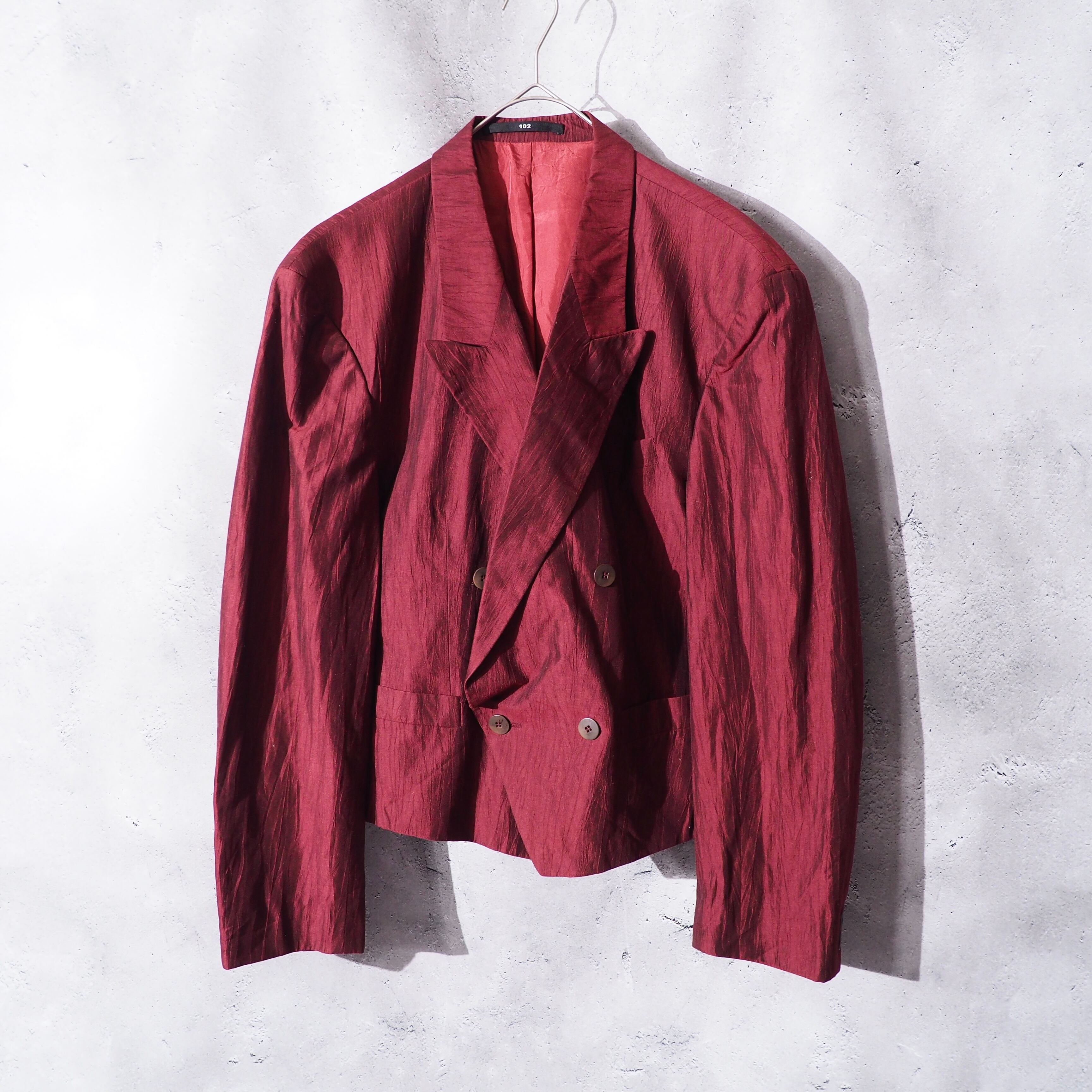 " 暗赫 " Beautiful Dark Bordeaux color vintage Short length Tailored jacket