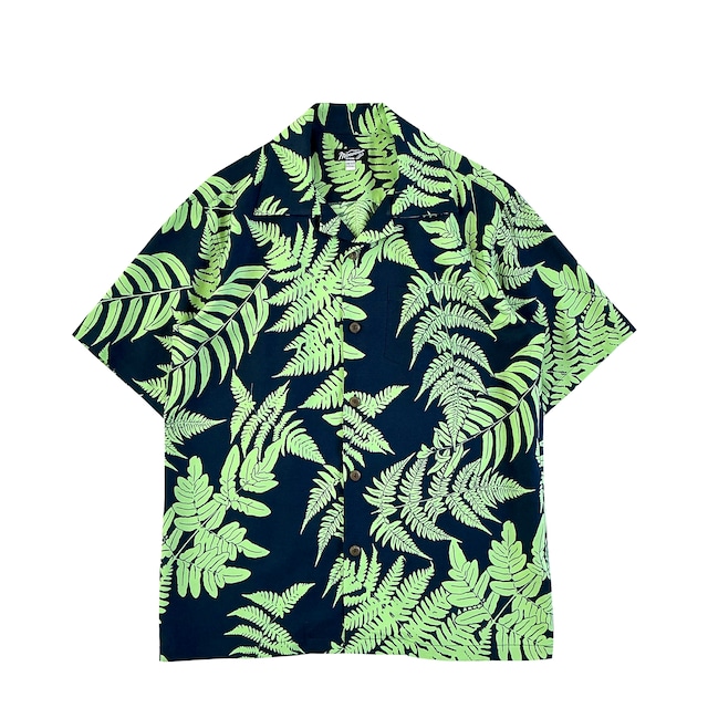 Mountain Lady's & Boy's Aloha shirt  / Ferns / Navy