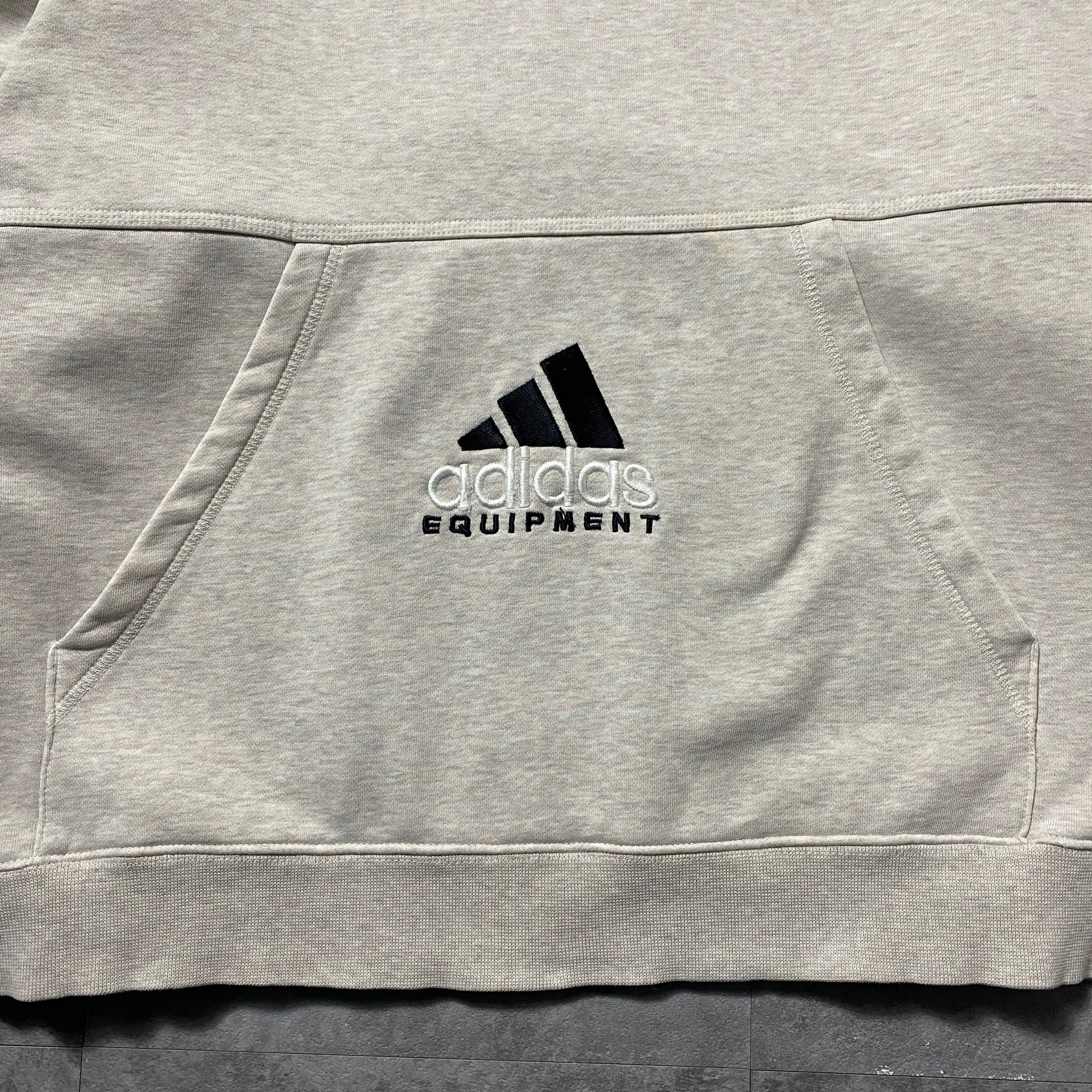 90s  EQUIPMENT スウェットパーカー エキップメント 90's adidas equipment アディダス エキップメント 刺繍パフォーマンス