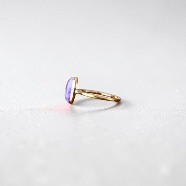 charoite ring 【gold】＜9号/18号＞　※1点のみ