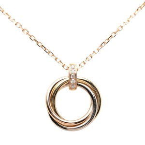 カルティエ トリニティ 5Pダイヤ ペンダント ネックレス ゴールド シルバー K18PG ピンクゴールド K18YG イエローゴールド K18WG ホワイトゴールド レディース CARTIER 【中古】