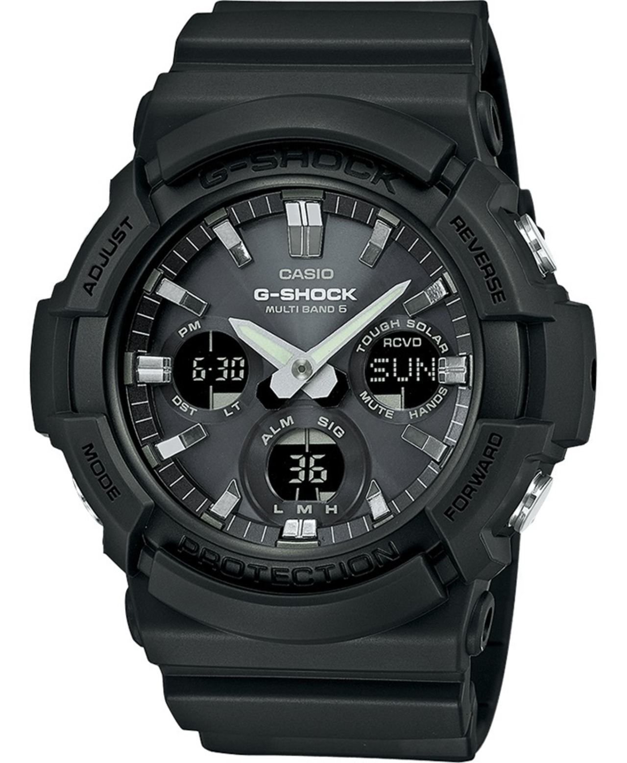 国内正規品 CASIO カシオ G-SHOCK ジーショック 電波ソーラー GAW-100B-1AJF ブラック 腕時計 メンズ