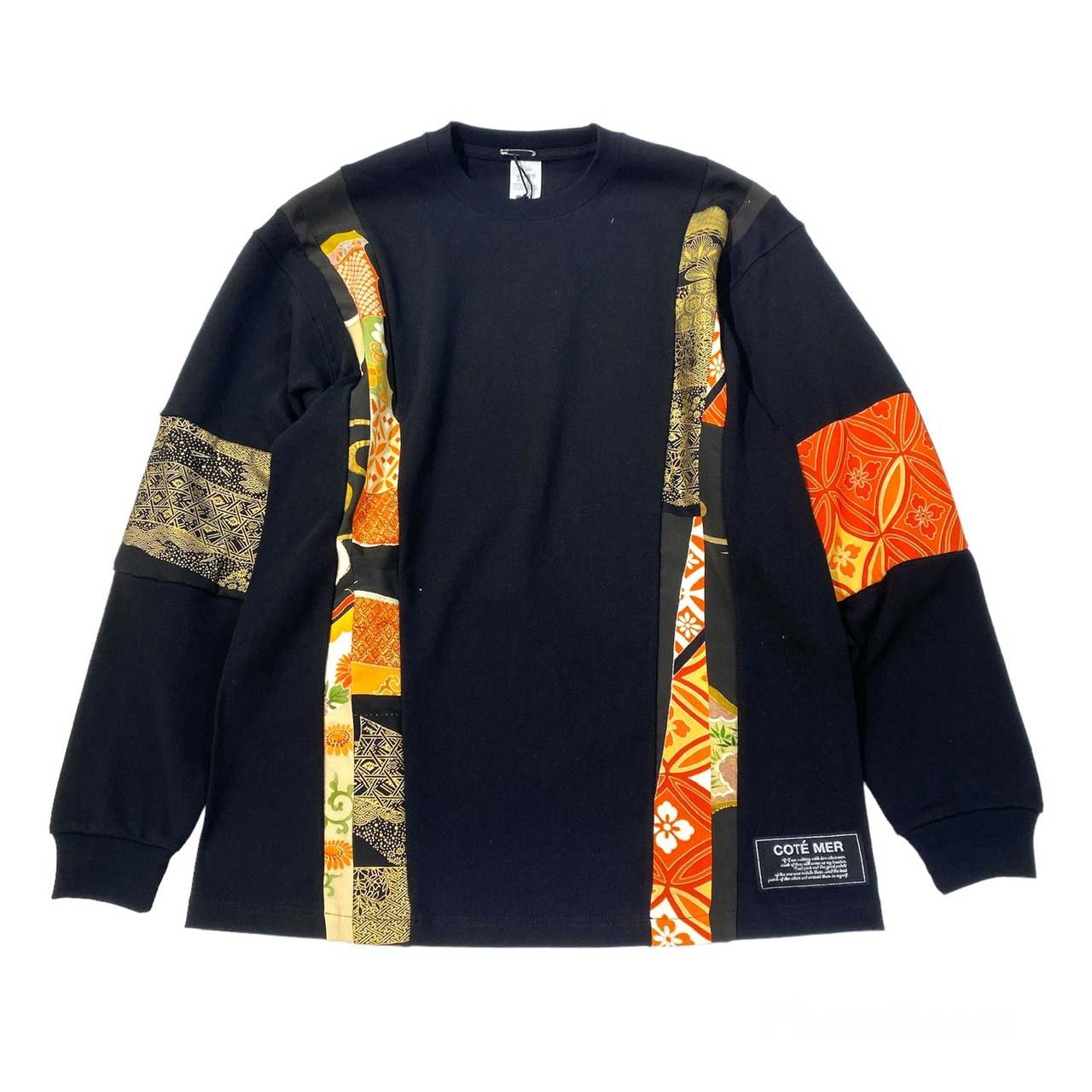 【tshirts96】XLsize  KIMONO T-SHIRTS BLACK