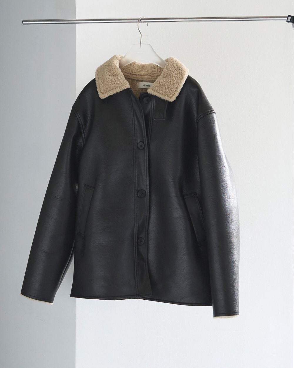 再値下げ◎anuke アンヌーク　ボアフライトジャケット ブラック 36 anuke(アンヌーク) Boa Flight Jacket | サウスオレンジ｜メンズ