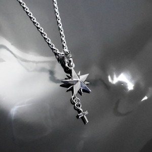 10P STAR with CROSS NECKLACE / 10ピークススター ウィズ クロスネックレス