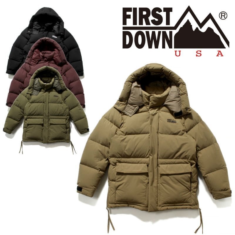 ファーストダウン FIRST DOWN TEIJIN STRETCH DOWN RETRO JACKET ダウンジャケット レトロ ジャケット アウター メンズ 防寒 帝人 アウトドア FIRST DOWN ファーストダウン TEIJIN STRETCH DOWN RETRO JACKET