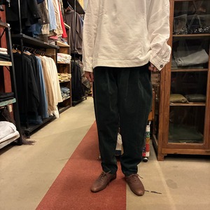 TOPANGA Lady's Tapered Corduroy Easy Pants　テーパードコーデュロイイージーパンツ　ダークグリーン　