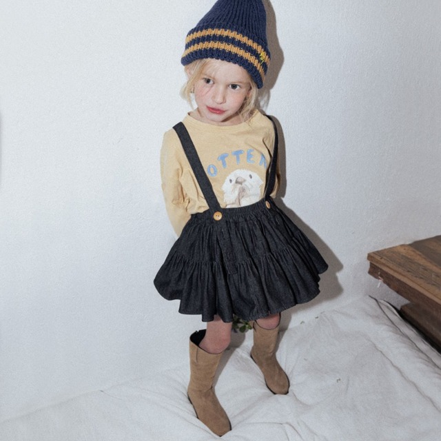 春2wayデニムティアードサロペット