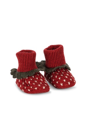 STRAWBERRY BOOTIES TRUE RED【Konges Sloejd  コンゲススロイド】ニットブーティー もこもこ　いちご