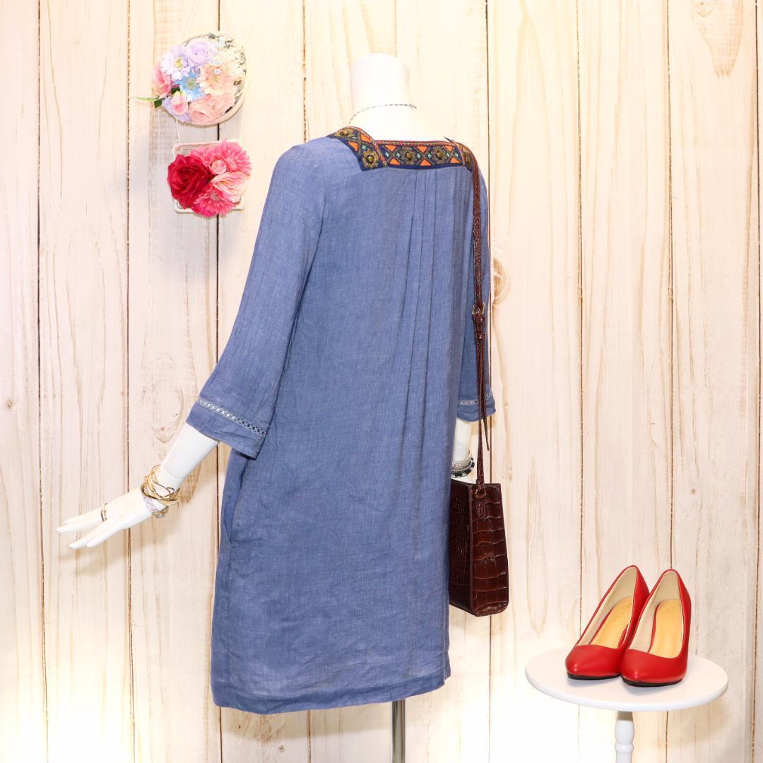 ヴィヴィアンタム デニム風ワンピース ゆったりシルエット Sサイズ 七