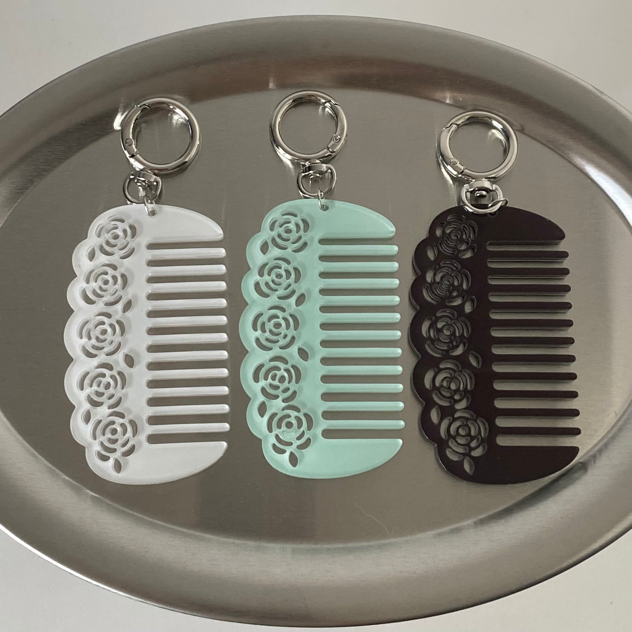 Rose Window Comb Charm