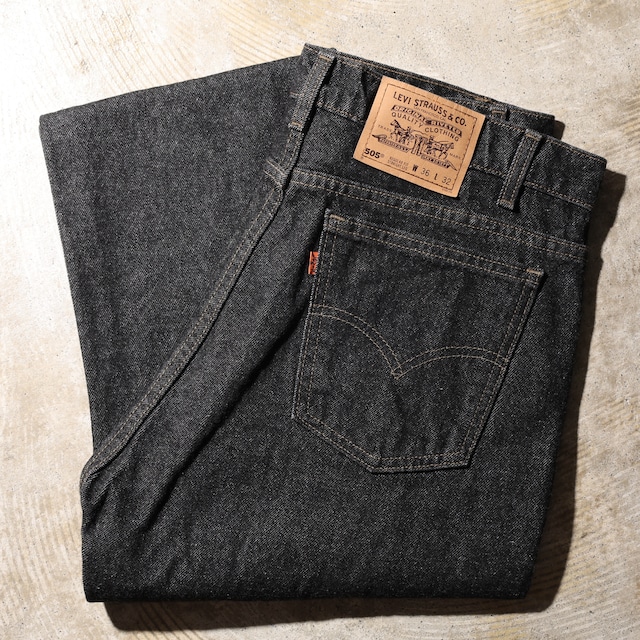 Deadstock 36×32 505-0259 USA 95年 先染めブラックデニムパンツ Levi’s リーバイス 黒