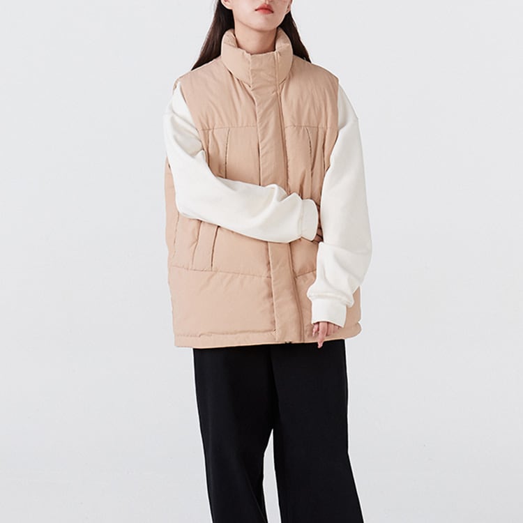 ★WARM STAND-COLLAR COTTON VEST　　A0433