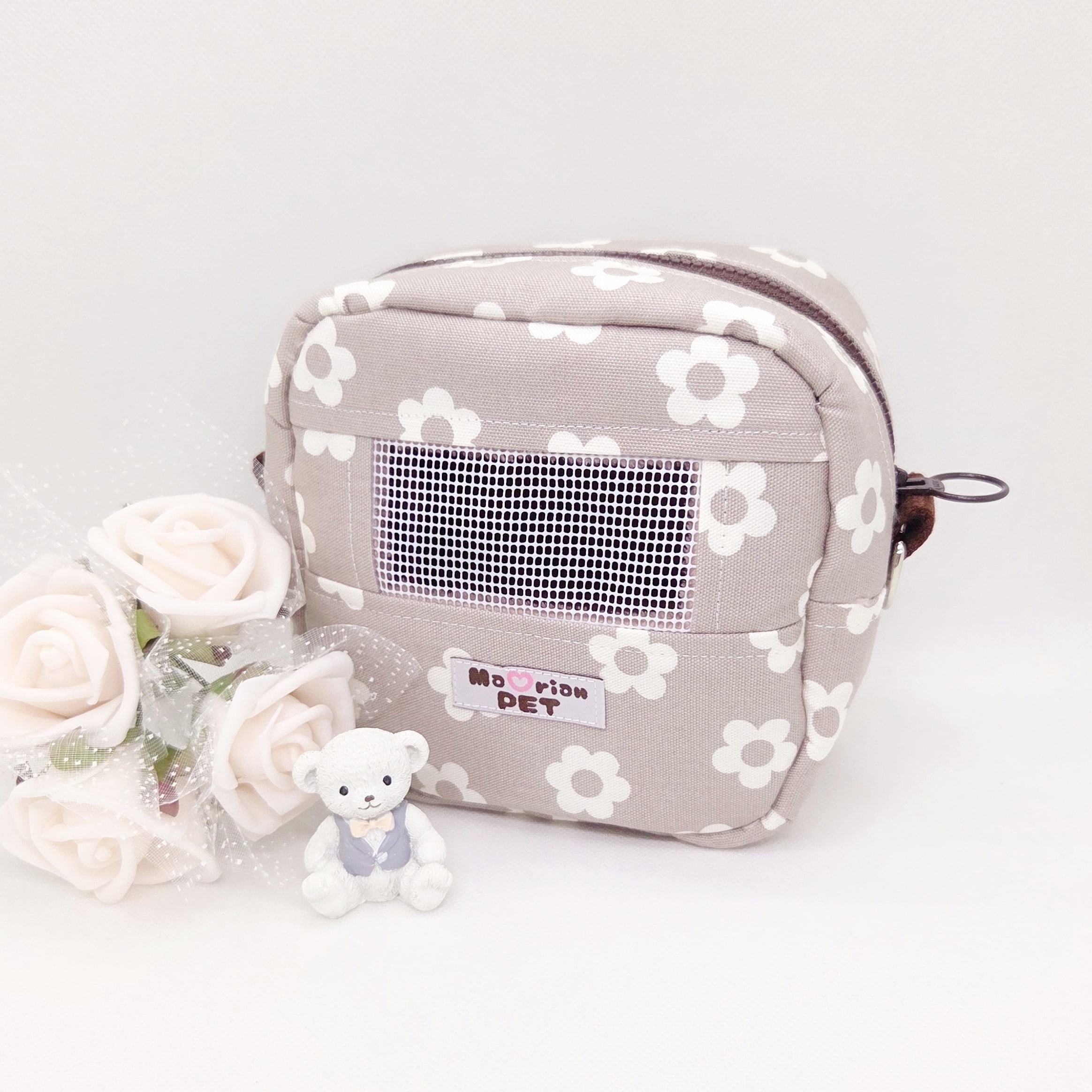 モモンガポーチ♡専用ページ お出かけポーチ♡ニュアンスフラワー モモンガポーチ 1～2モモ用