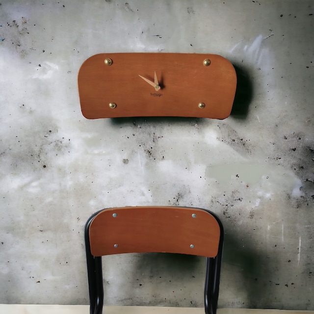 school chair clock（学校椅子×時計×アップサイクル）