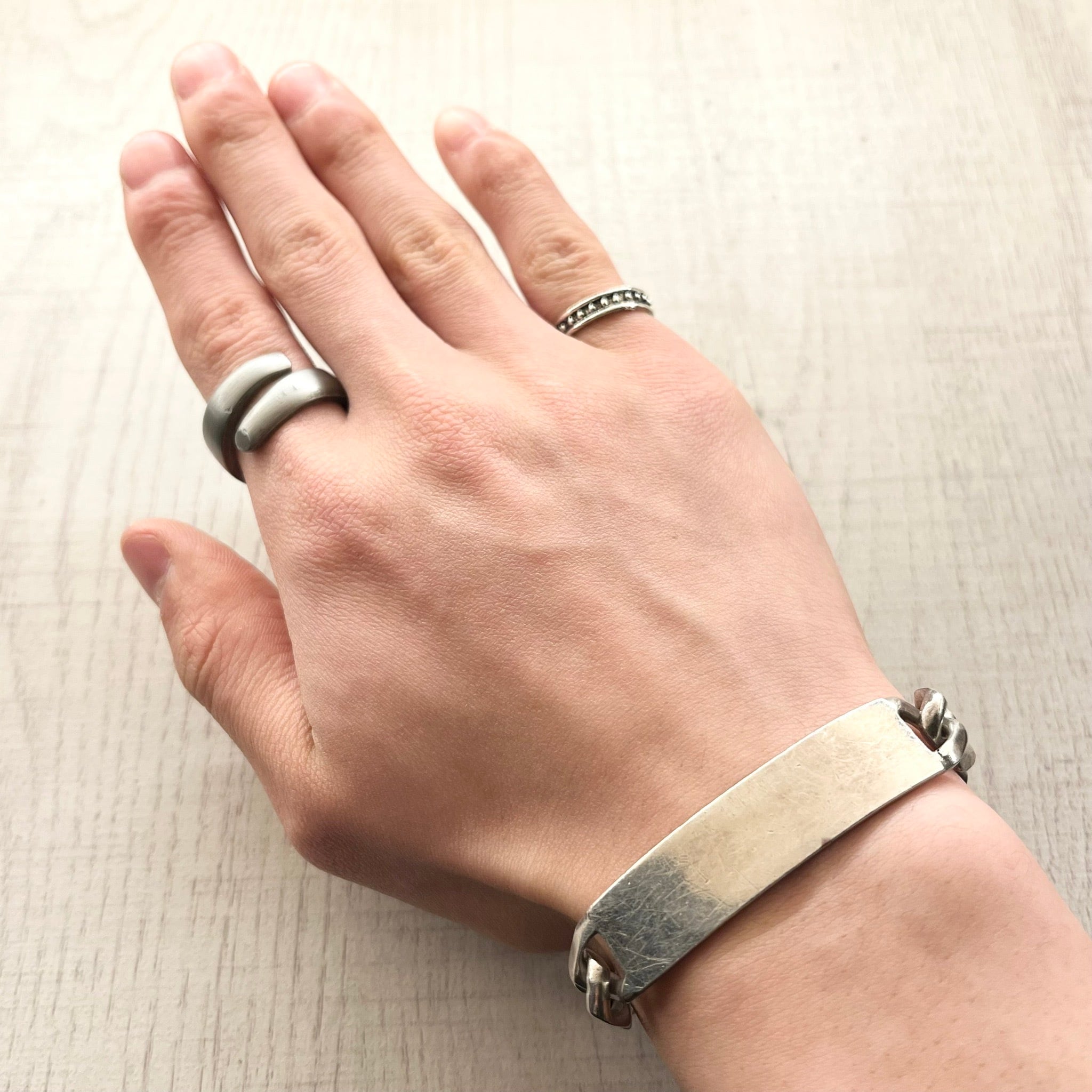 CLASSIC CURB CHAIN ID BRACELET -SILVER925- IDブレスレット