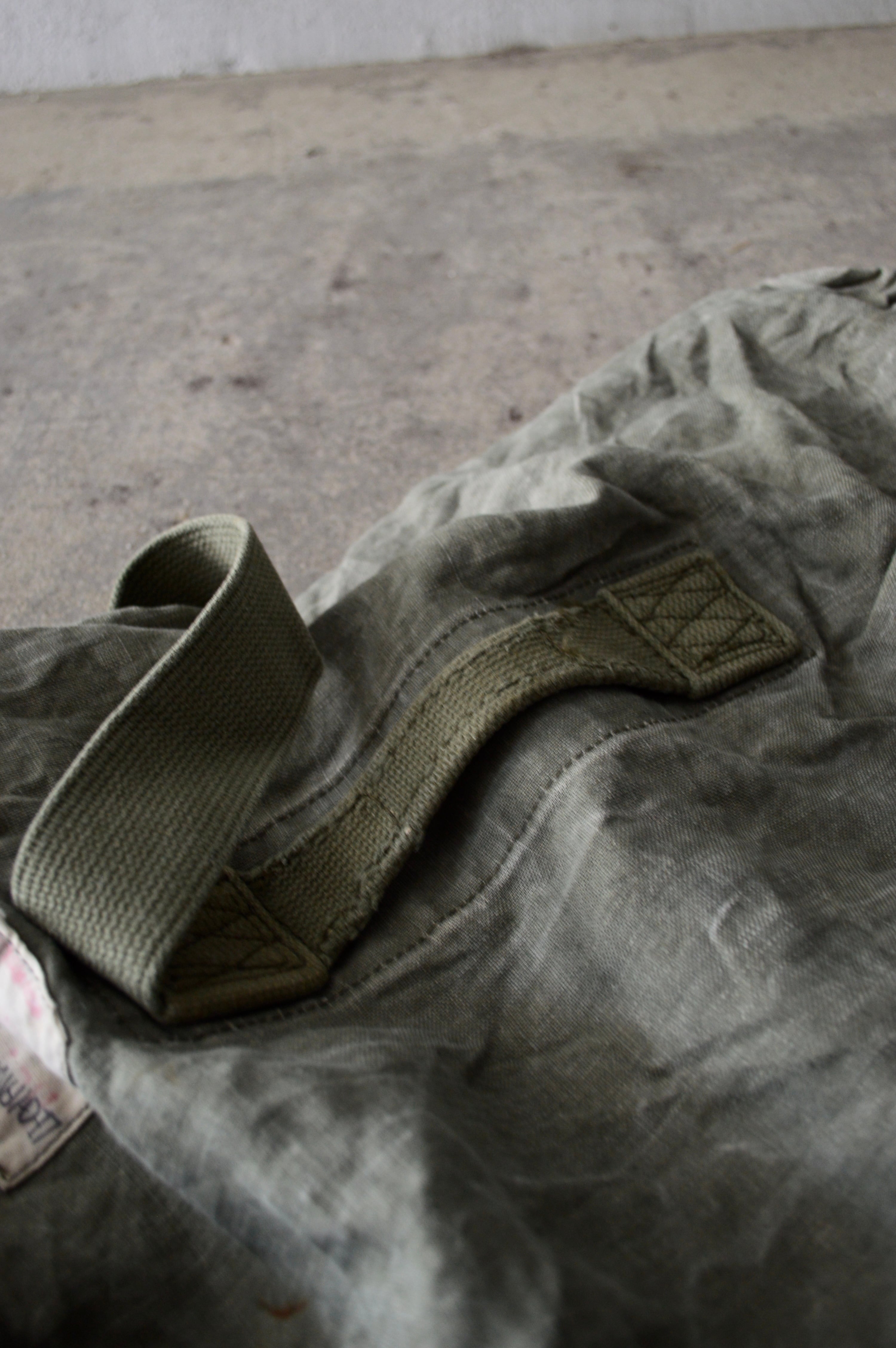 French Military 1950's Vintage Duffle Bag Hard Vintage Condition