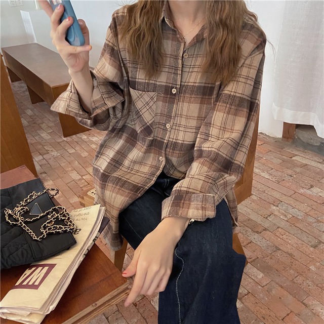 【MumuIns 】 新作クラシカルオバーSIZEシャツ　A0369