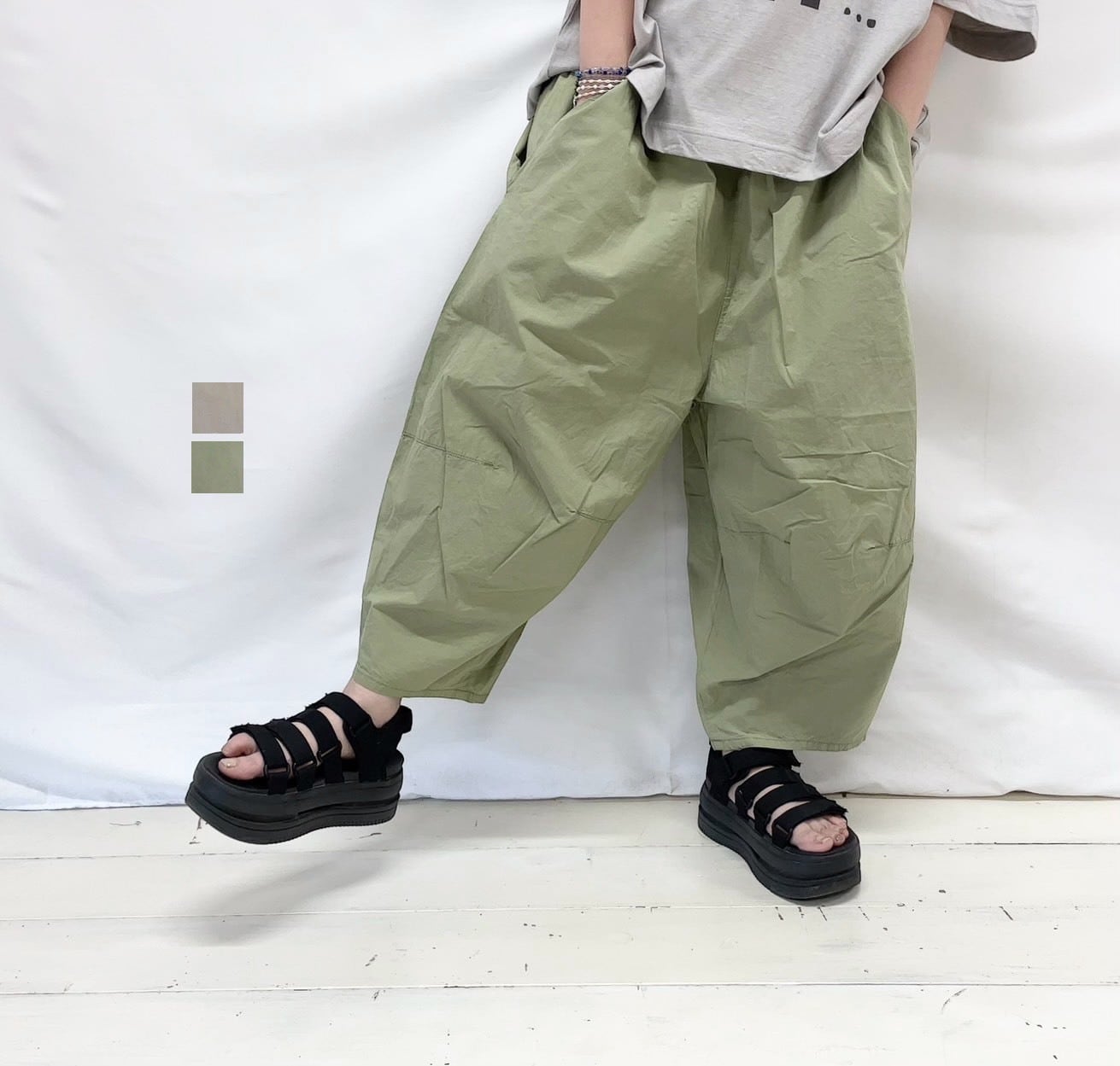 未使用【tumugu】リネン混　プルオーバー　パーカー　ベージュ系　フリー tumugu | syozikiya online shop