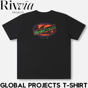 半袖Tシャツ Rivvia PROJECTS リヴィアプロジェクツ GLOBAL PROJECTS T-SHIRT RTE-25112 BLK 日本代理店正規品L