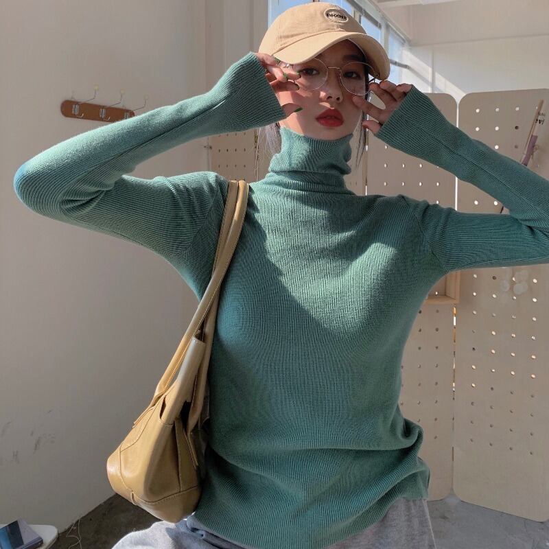 ニットセーター レディーススリムソリッド カラースタイルトップス オータム 秋物 ウィンター 冬物 ソリッドカラー YY-ファッション75041883408