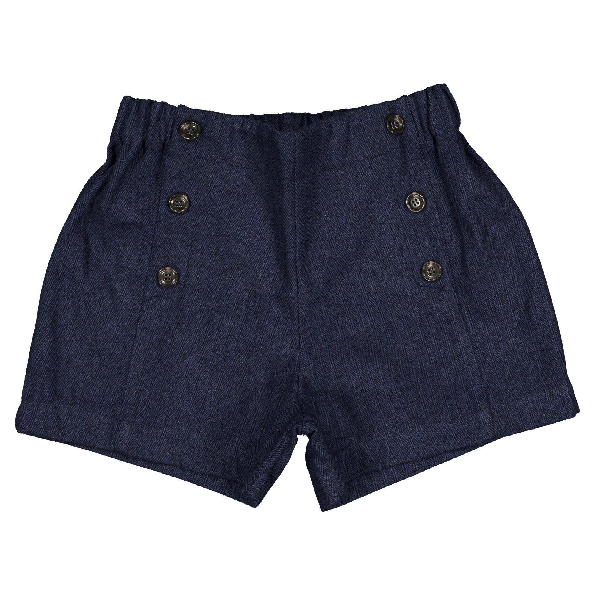 【予約・特典あり】Maison Marelle / Short SÈVRES - blue chevron / 10Y~12Y
