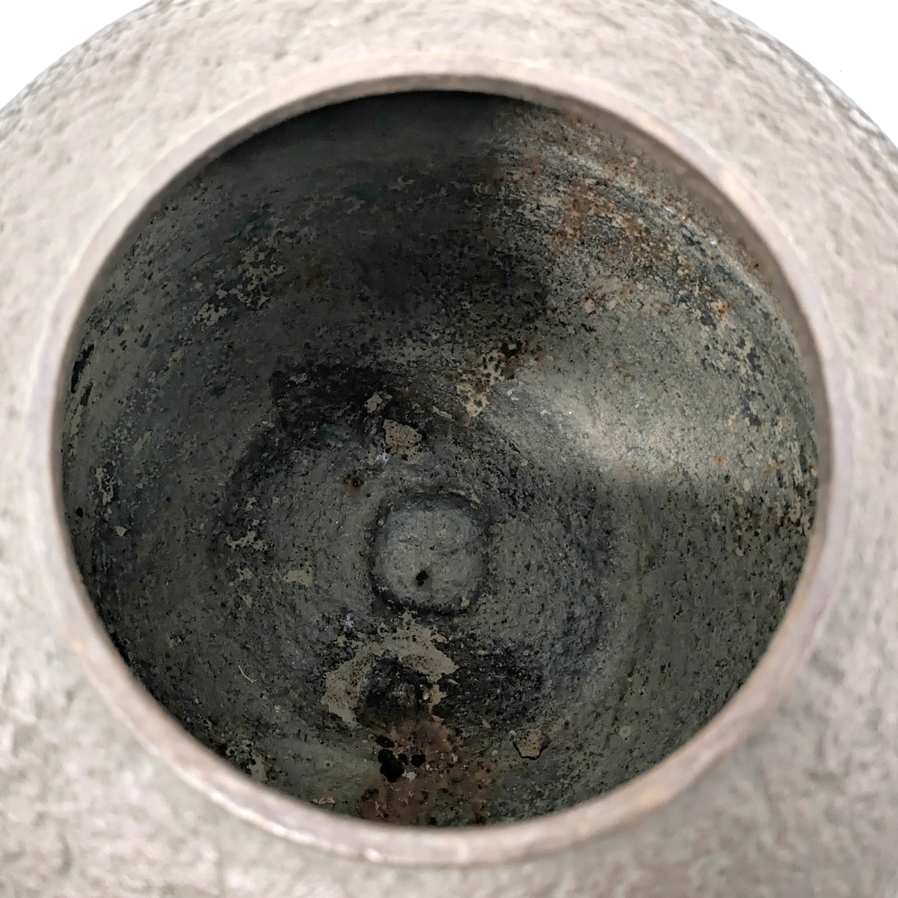 茶道具　唐銅製風炉　炭型電熱器付 唐銅鬼面風炉・風炉釜・炭型電熱器・セット・茶道具・No.230720