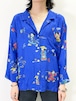 Vintage Oriental Pattern Silk Shirt