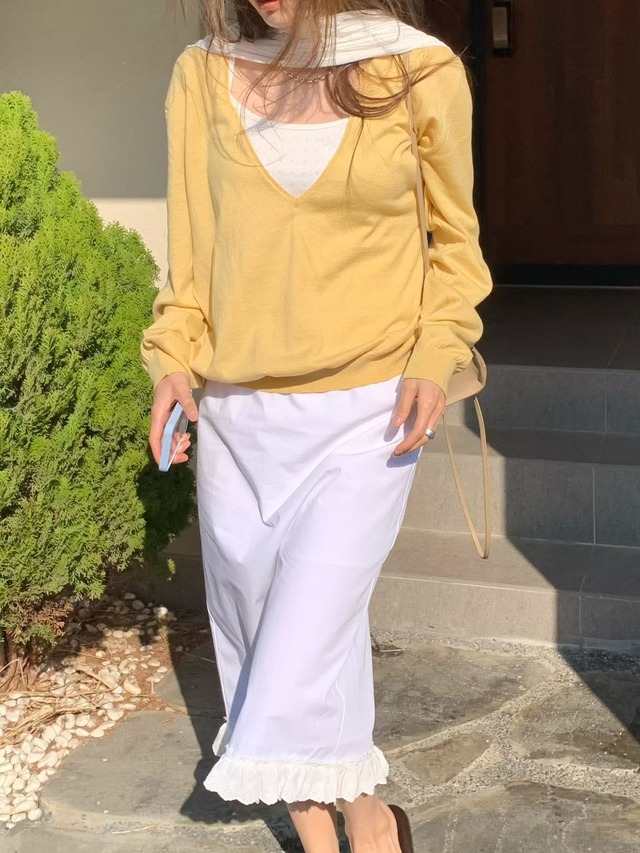 (予約) HAUS / Ash lace skirt 2color