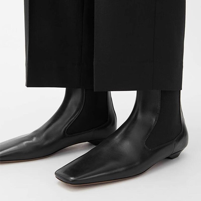 square head chelsea boots　W00015