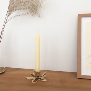 gold flower candle holder / ゴールド フラワー テーパー キャンドル ホルダー オブジェ ブラス 韓国 北欧 雑貨