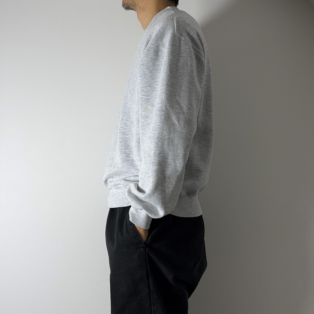 90s Russell Athletic sweatshirt solid gray M 古着 - 17