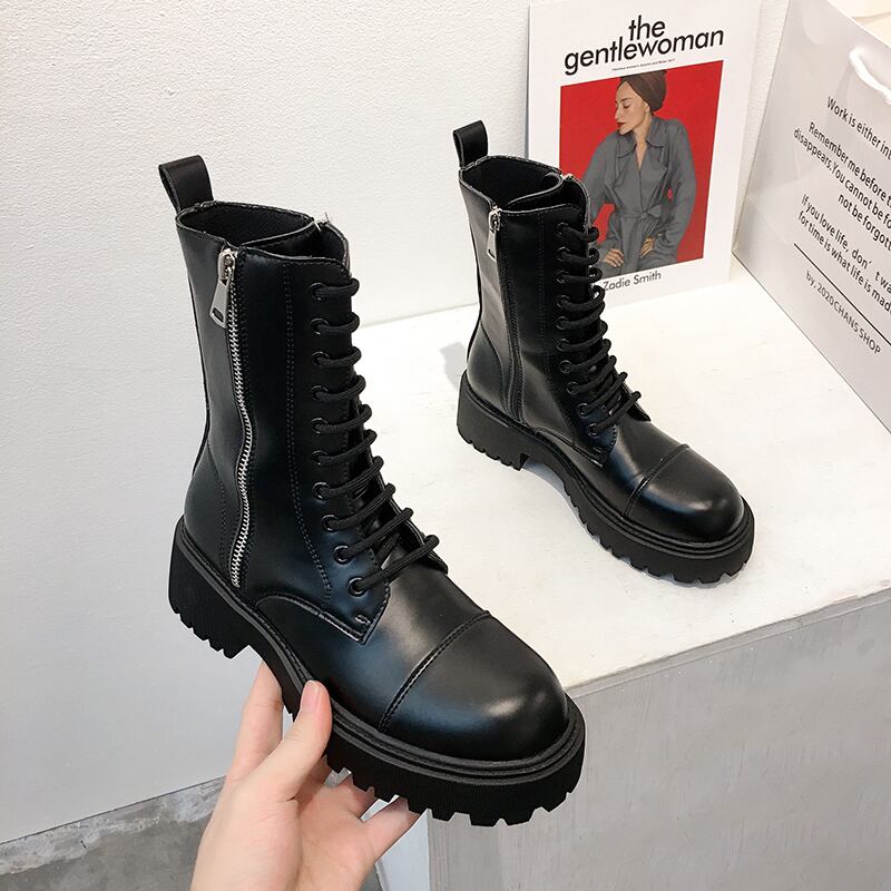 ブーツサマーサイドジッパー 靴 シューズ ストリート 夏物 フェイクシューズ10076255694