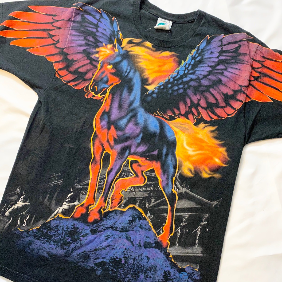 LIQUID BLUE both sides large Pegasus print tee | NOIR ONLINE
