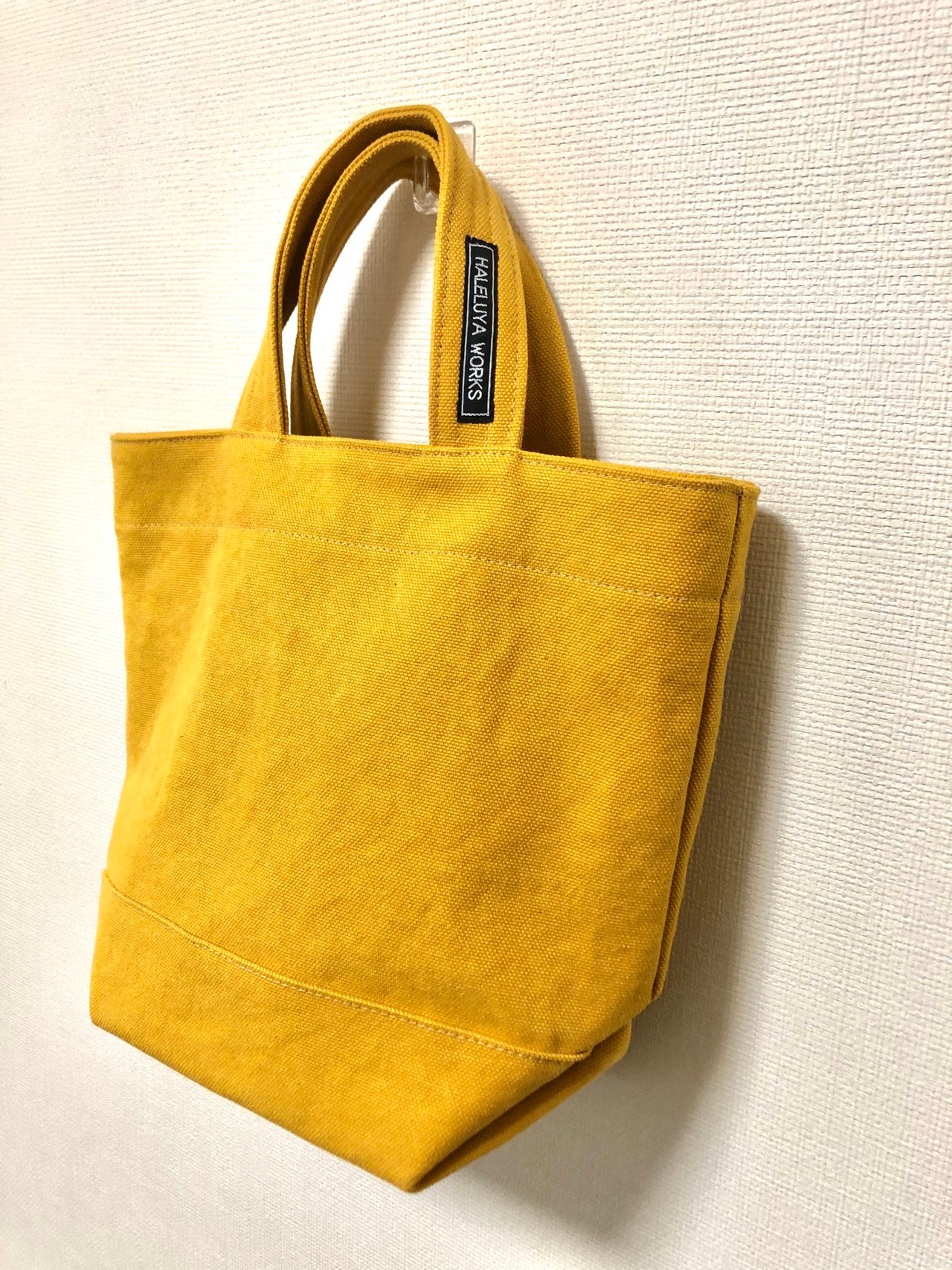 TAMA/マスタード/ヴィンテージ加工8号帆布トートバッグ | HALELUYA WORKS