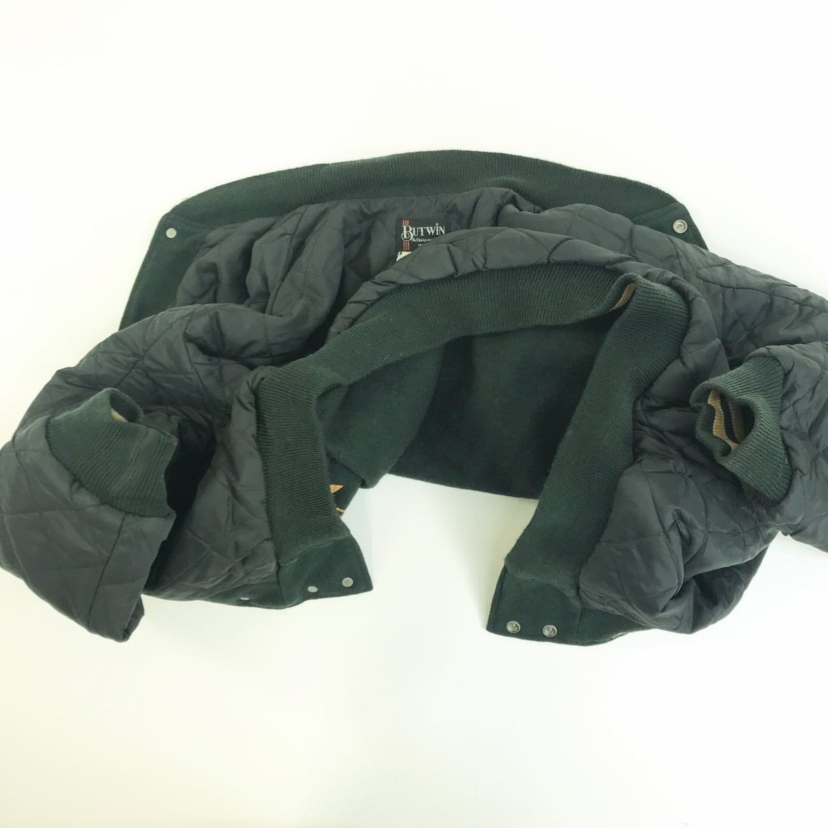 BUTWIN バトウィン 80〜 90年代 USA製 黒タグ 袖革スタジャン ベース