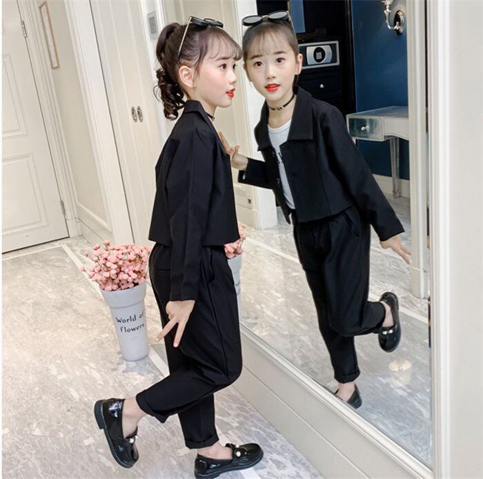 【のぶりん】小学校卒業式　黒 ストライプ フォーマルスーツ セット 小学生 卒業式 黒ストライプスーツ（ジャケット・パンツセット） の