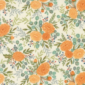 限定数３!  I Love Fall Most of All  秋の花/ ウォームホワイト  55 X45cmカット販売