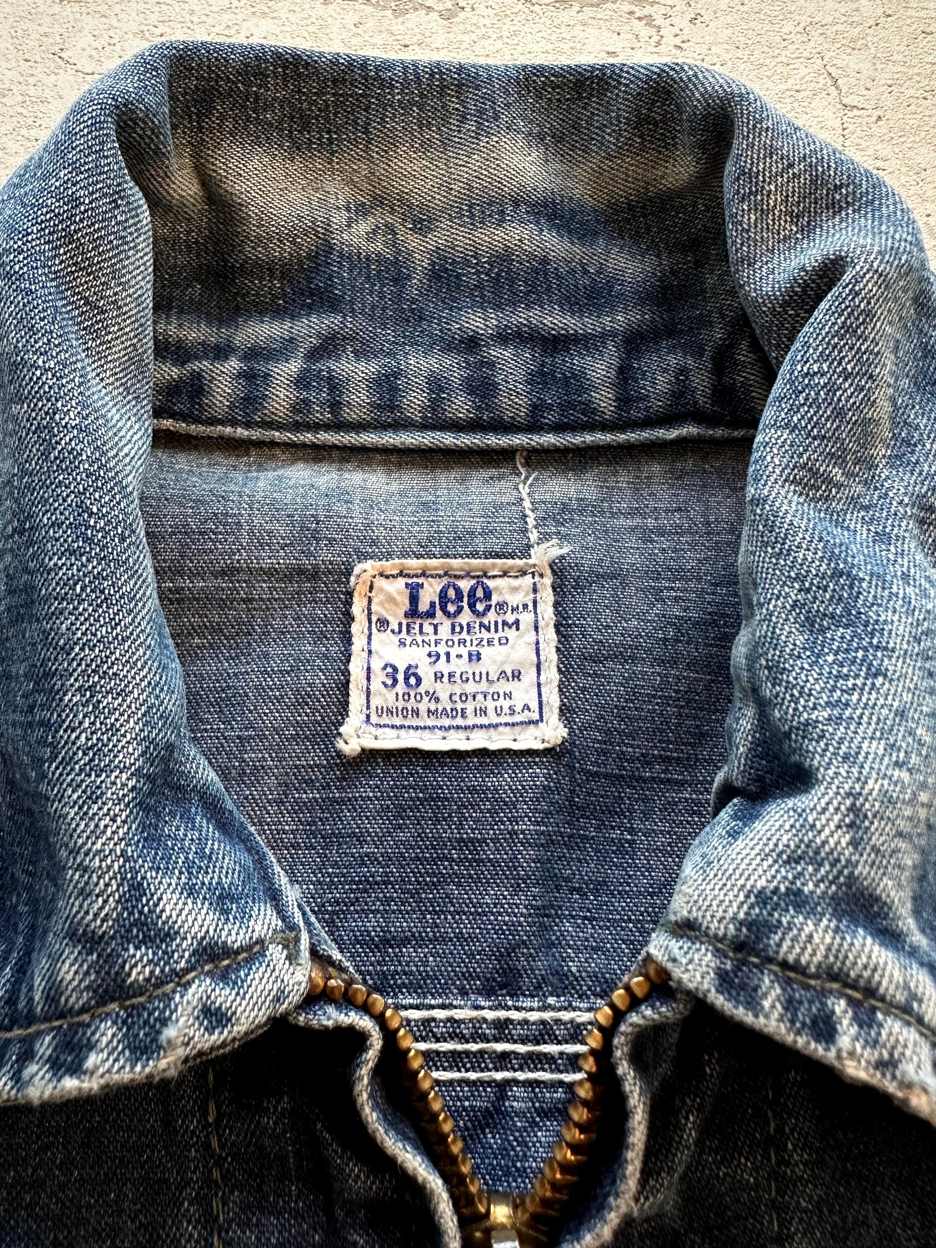 ss USA製 “ Lee ”  B ZIP UP DENIM JACKET OLD VINTAGE