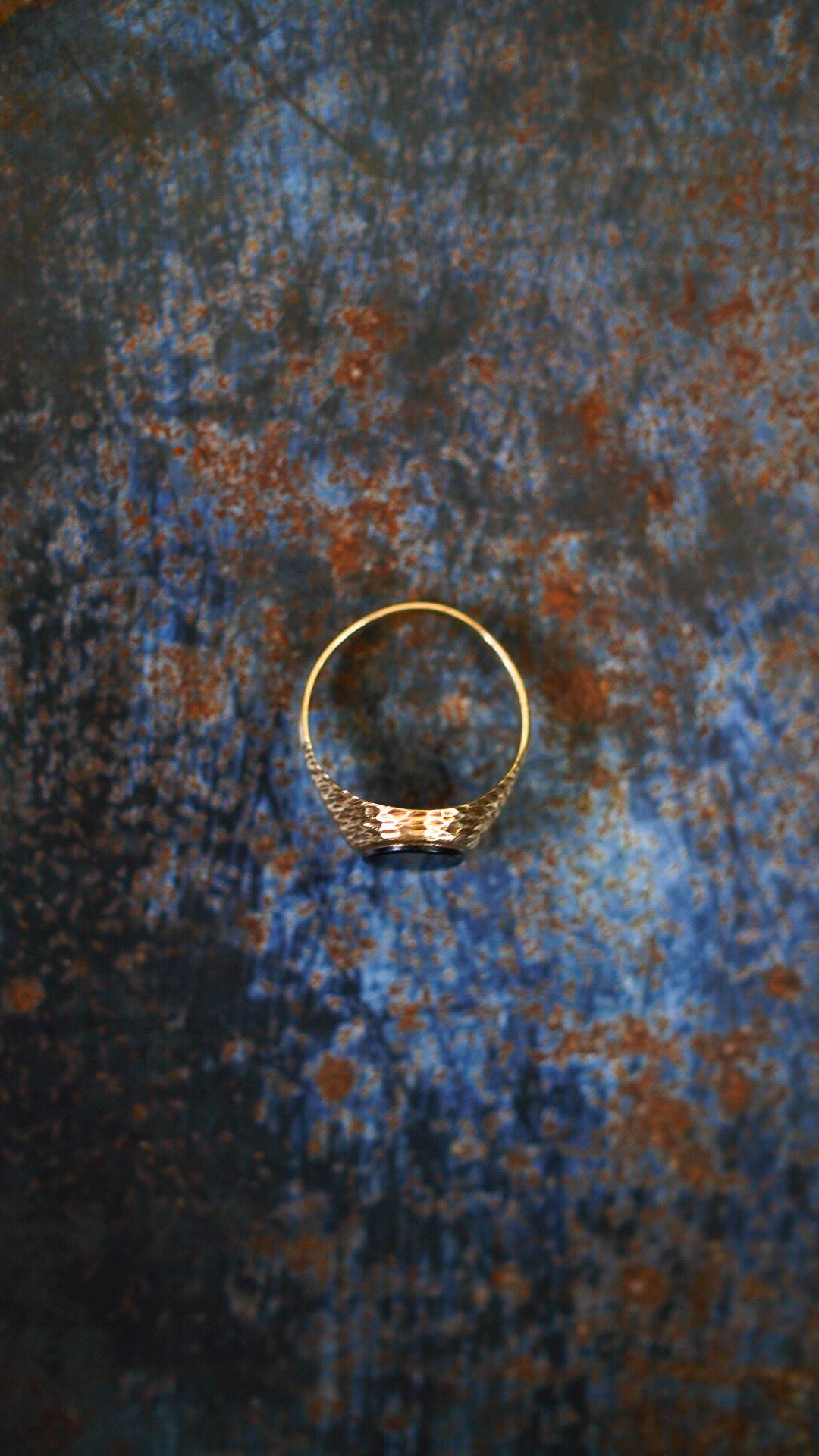 1980】U.K. VINTAGE 9ct イエロー ゴールド シグネット リング 《9金  