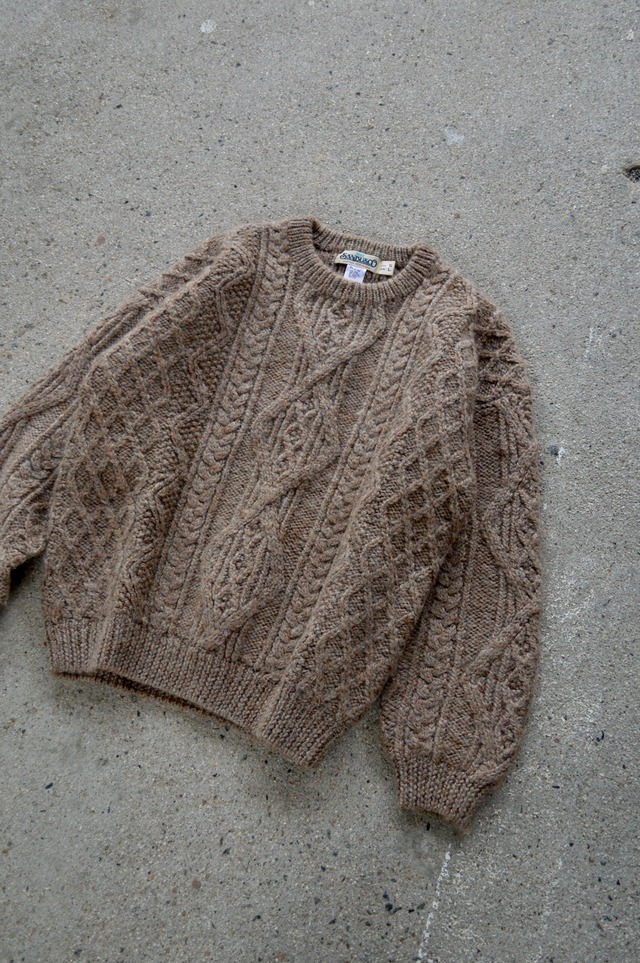 SANBUSCO 90s Wool Fishermans Sweater サンバスコ 90年代 オールドニット