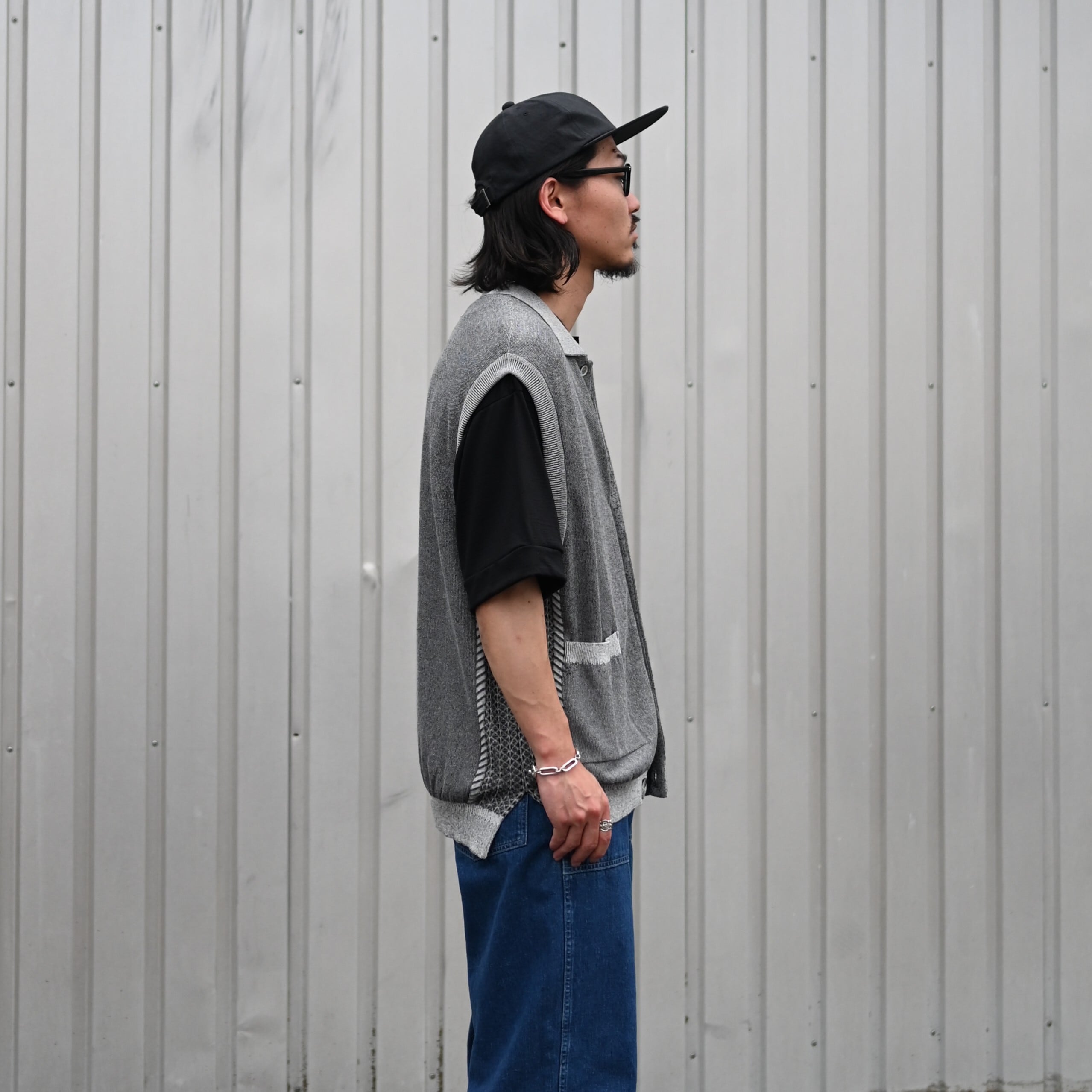 INTERIM(インテリム)EXTRA FINE MERINO WOOL JERSEY HENRY OVER S/S