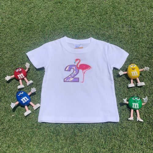 【SIZE：100】KIDS TEE　刺繍　アップリケ