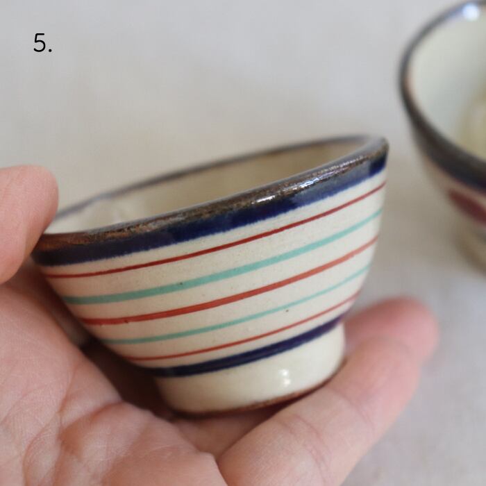 【やちむん】ぐい呑み やちむん 常秀工房 ぐい呑み お猪口 赤絵 Yachimun Sake cup