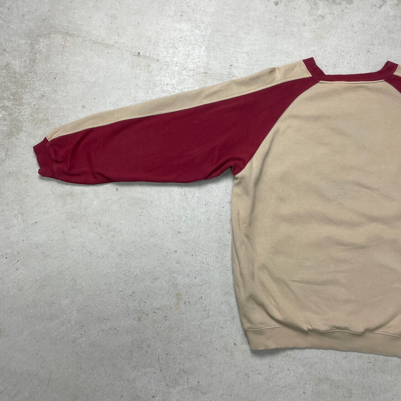 90年代 PUMA プーマ フロントロゴ 刺繍 バイカラー スウェットシャツ
