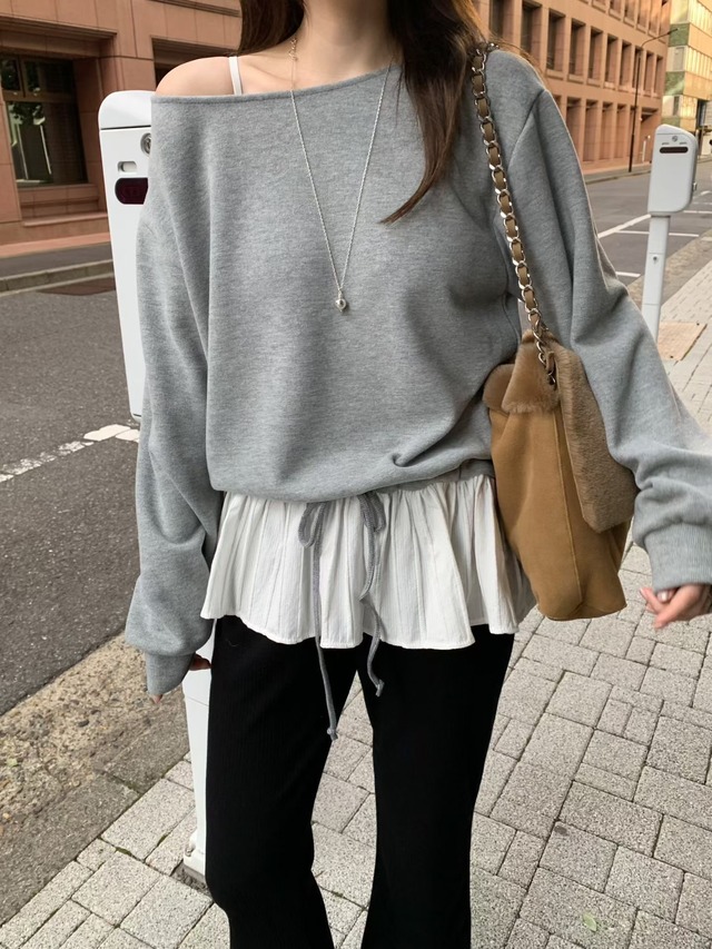 (予約) mellounge  / Edge off sweatshirt 2color