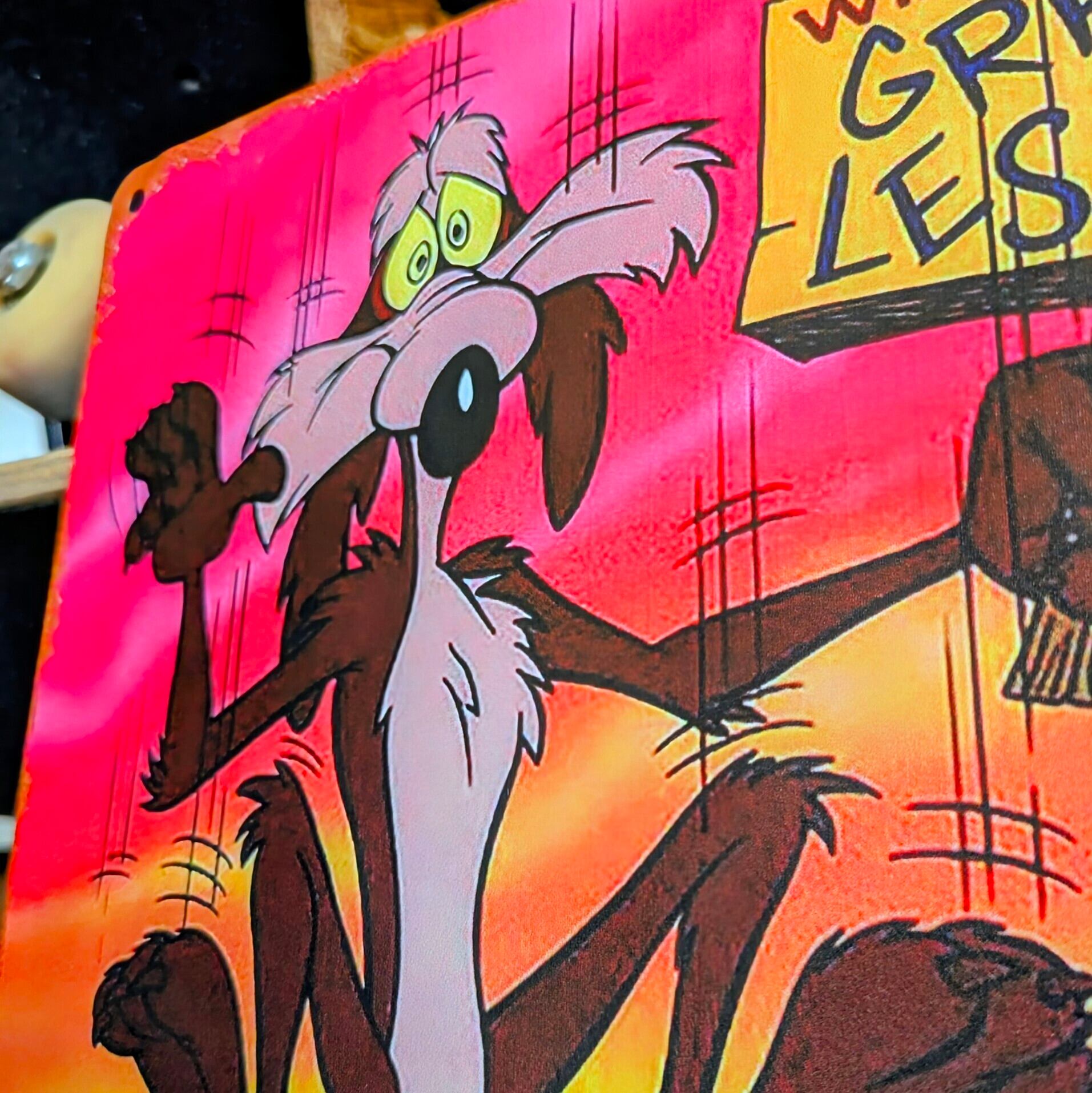 送料無料！ちょうどいいブリキ看板【 Looney Tunes （ ルーニー・テューンズ ）】ワイリー・コヨーテ / ロード・ランナー /  METAL SIGN / メタルサイン / ブリキ看板 / サインボード / ビンテージ加工 〚アメリカン雑貨 アメトイ〛