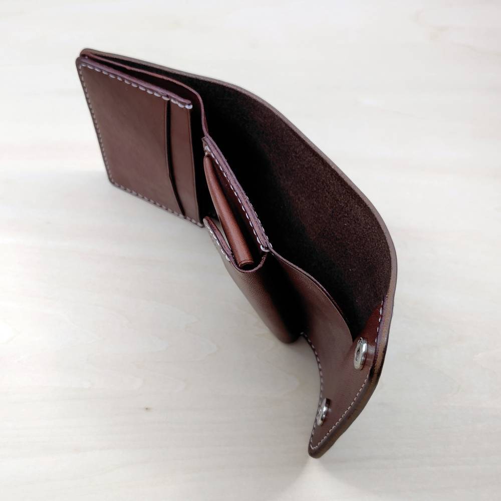 ミニウォレット 三つ折り コンパクト 財布 クロムエクセル/サドル